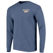 Arkansas Image One Whitaker Point Painted Comfort Colors Long Sleeve Tee